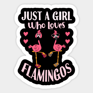 Just A Girl Who Loves Flamingo Sticker